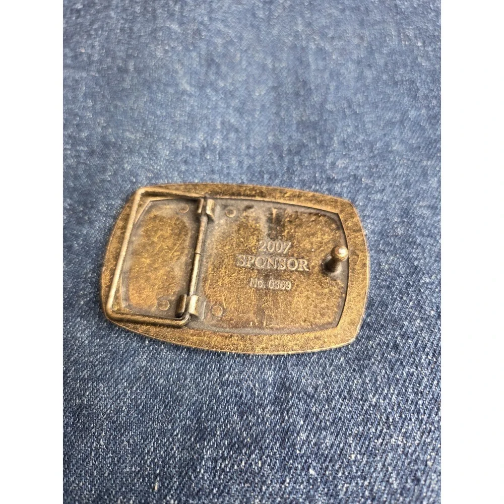 American Veterans Dimpled Military Brass Belt Buckle - Patriotic USA